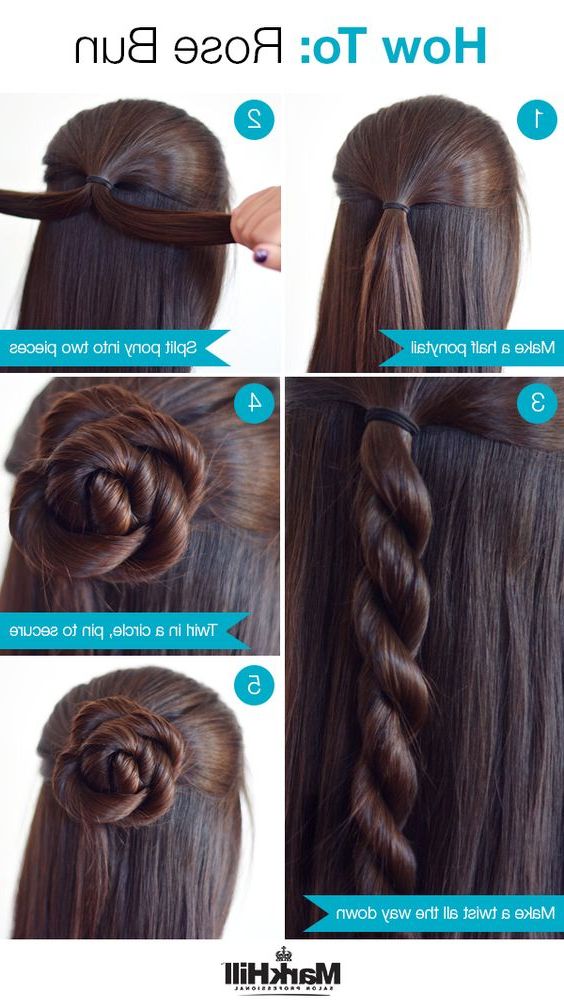 26 Amazing Bun Updo Ideas For Long & Medium Length Hair – Pretty Designs Inside Latest Twisted Buns Hairstyles For Your Medium Hair (View 10 of 25)