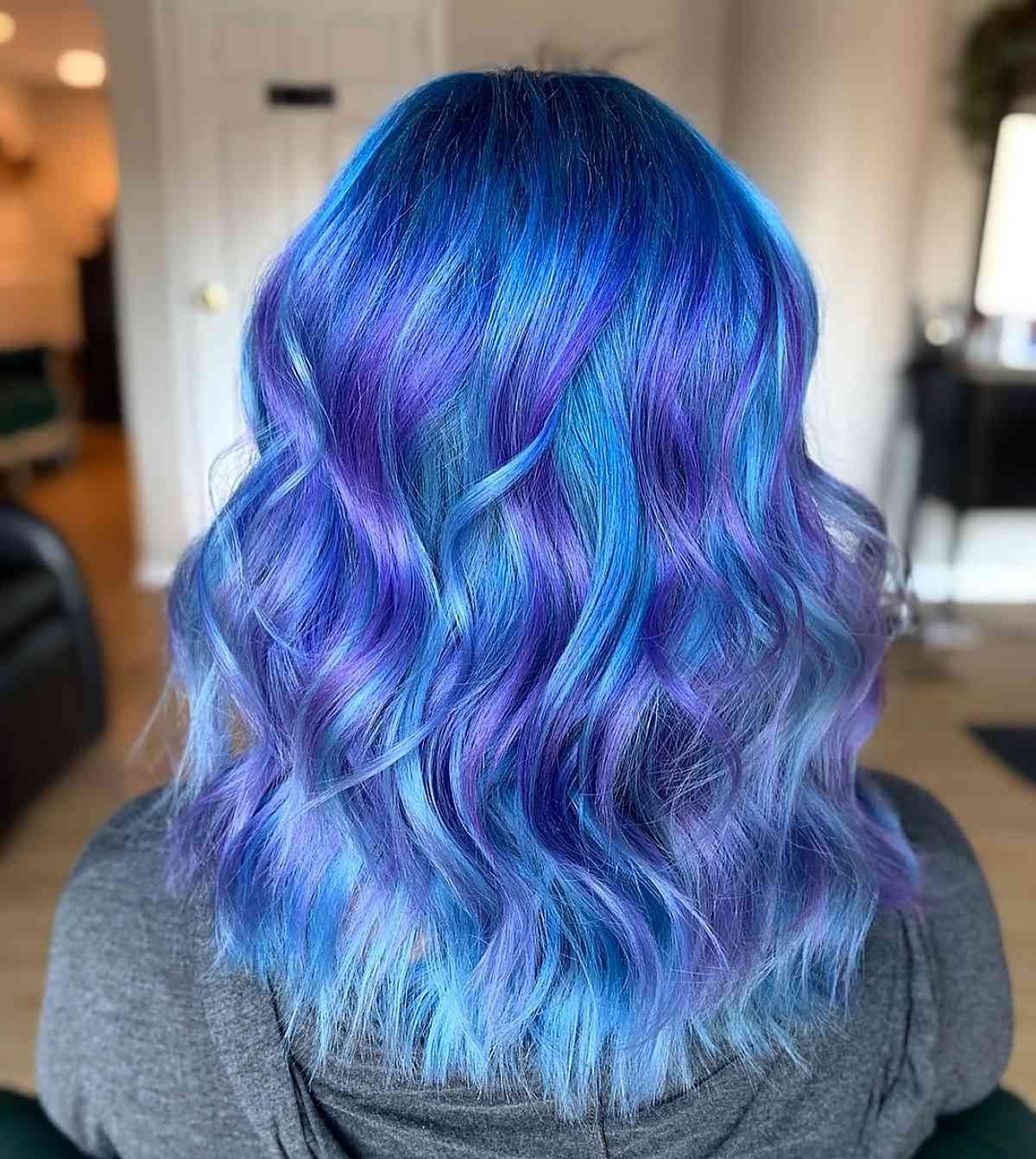 26 Incredible Examples Of Blue And Purple Hair In 2022 Intended For Edgy Lavender Short Hairstyles With Aqua Tones (View 19 of 25)
