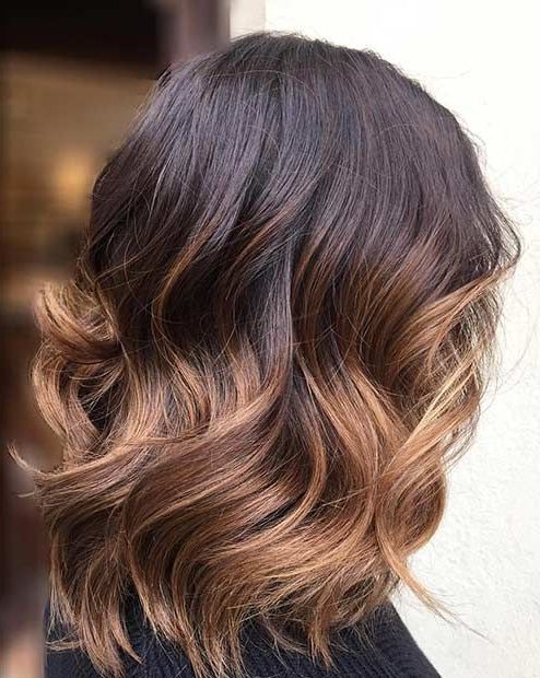 27 Pretty Lob Haircut Ideas You Should Copy In 2017 – Stayglam | Couleur  Cheveux, Coupe De Cheveux, Coupe Cheveux Carré Pertaining To Recent Wavy Lob Haircuts With Caramel Highlights (View 17 of 25)