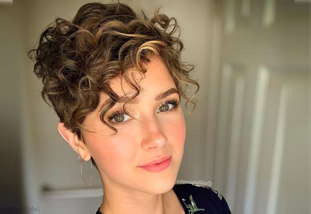 28 Cute Curly Pixie Cut Ideas For Girls With Curly Hair With Regard To Voluminous Pixie Hairstyles With Wavy Texture (View 2 of 25)