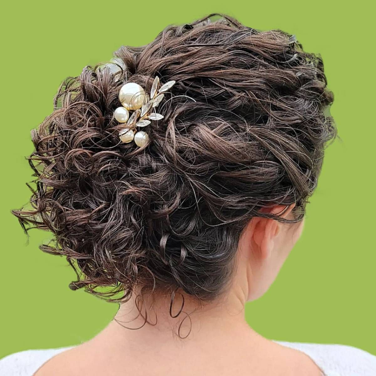 29 Easy & Cute Curly Hair Updos In Trending In 2022 Throughout Most Recently Wavy Low Updos Hairstyles (View 13 of 25)