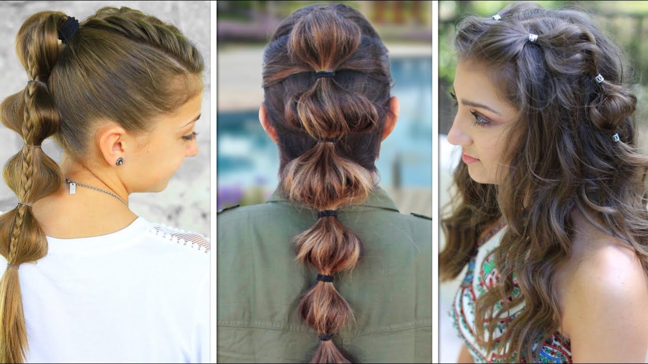 3 Cute Bubble Braid Hairstyles For Spring | Boho Hairstyles – Youtube Throughout Recent Bubble Hairstyles For Medium Length (View 5 of 25)