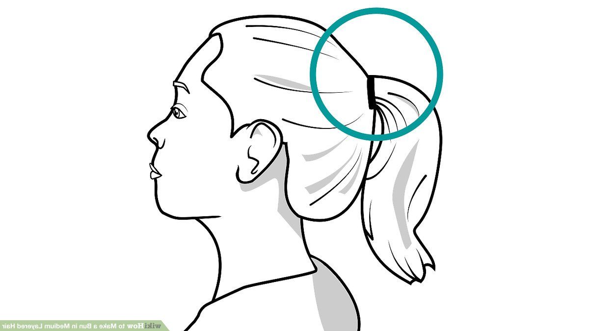 3 Ways To Make A Bun In Medium Layered Hair – Wikihow Regarding 2018 Layered Medium Length Hairstyles With Space Buns (View 25 of 25)