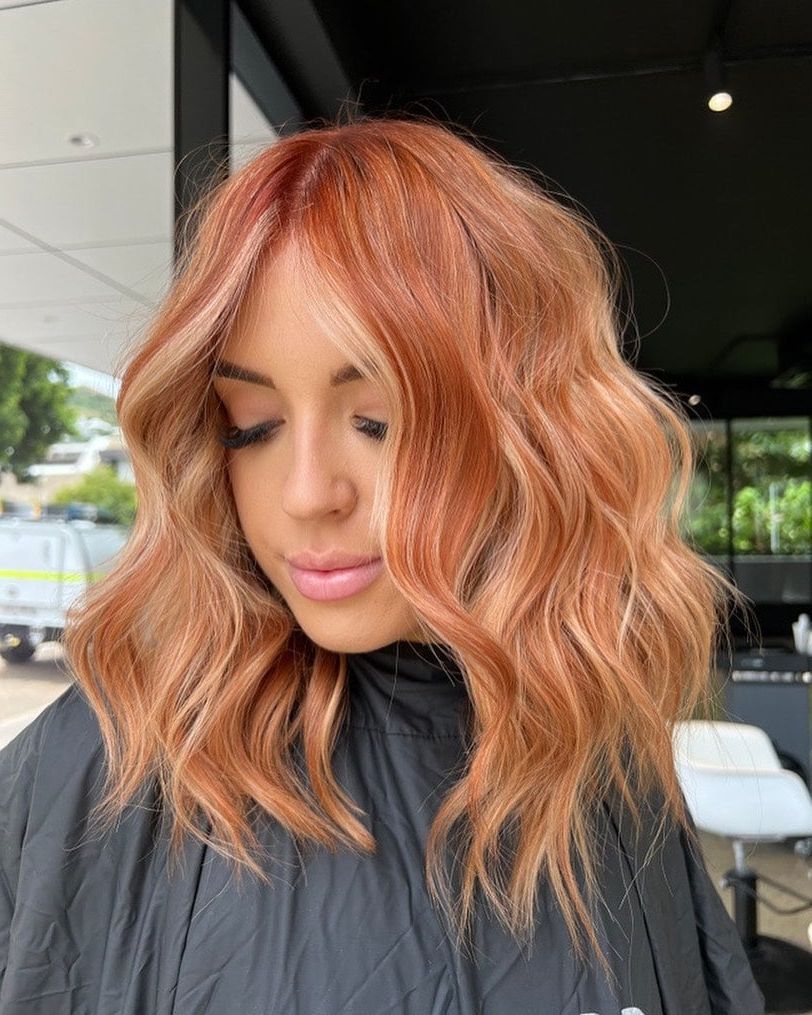 30+ Copper Hair Color Ideas: Highlights, Ombre And Trends Within Most Current Copper Medium Length Hairstyles (View 20 of 25)