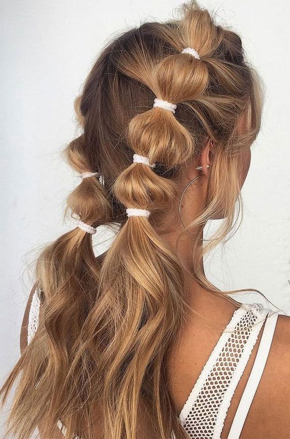 30 Cute Bubble Braid Hairstyles : Chic Pigtail Bubble Braids I Take You |  Wedding Readings | Wedding Ideas | Wedding Dresses | Wedding Theme With 2018 Bubble Hairstyles For Medium Length (View 7 of 25)
