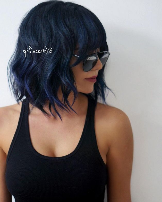 30 Inspiring Medium Bob Hairstyles – Mob Haircuts For 2022 – Hairstyles  Weekly Throughout Newest Purple Wavy Shoulder Length Bob Haircuts (View 8 of 25)