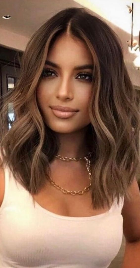 30 Stylish Medium Length Haircuts To Try : Dark Brown Hair With  Face Framing Highlights I Take You | Wedding Readings | Wedding Ideas |  Wedding Dresses | Wedding Theme With Most Current Medium Length Hairstyles (View 1 of 25)