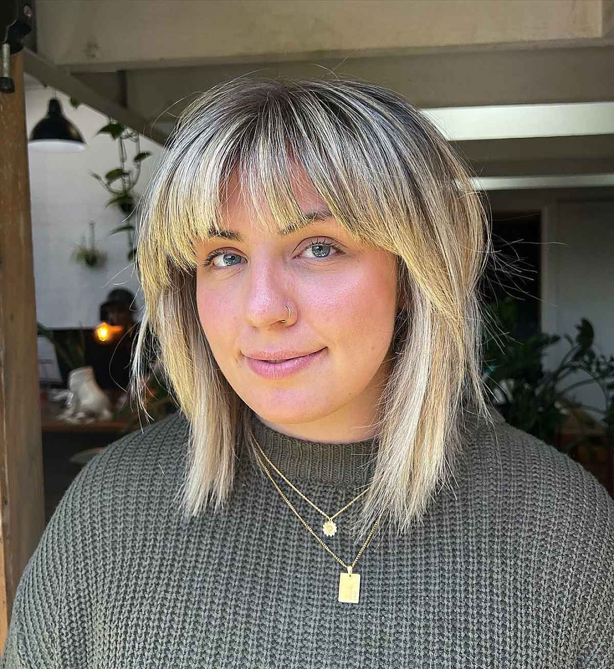 31 Medium Layered Haircuts With Bangs For A Stunning Combination Pertaining To Most Recently Medium Length Haircuts With Arched Bangs (View 8 of 25)