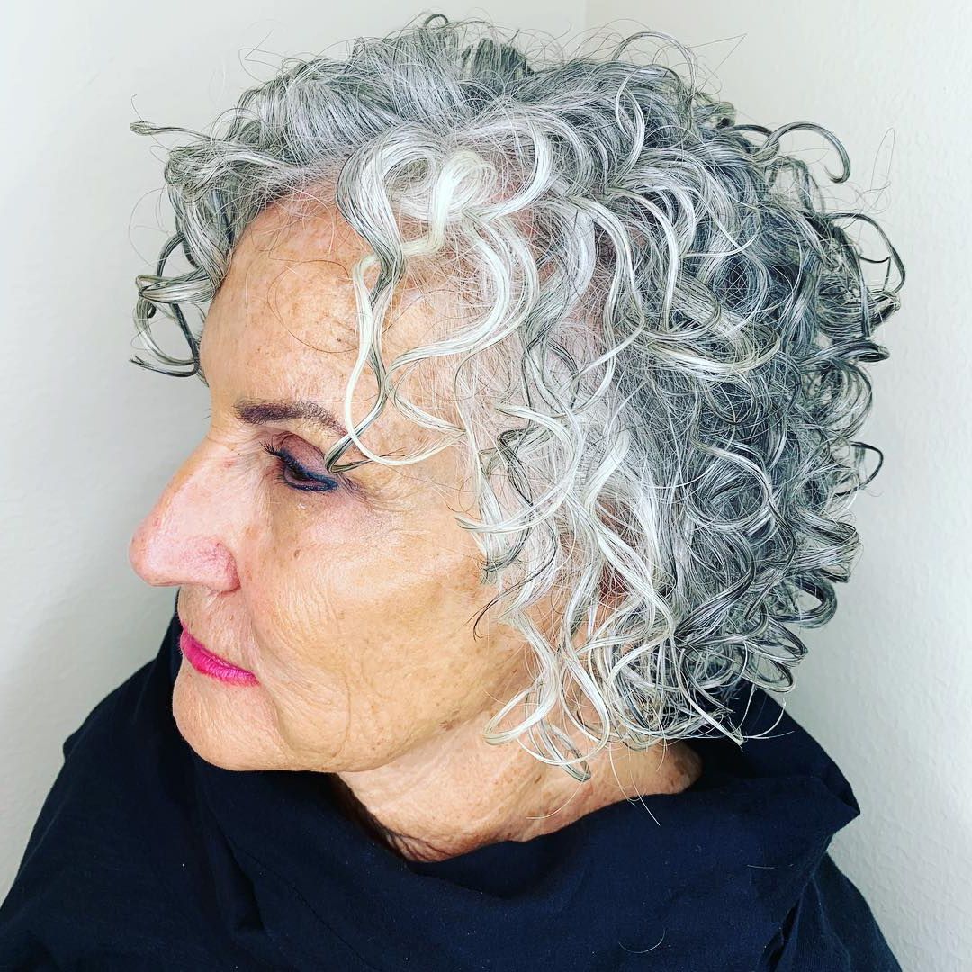 35 Gray Hair Styles To Get Instagram Worthy Looks In 2022 Inside Current Silver Loose Curls Haircuts (Photo 18 of 25)