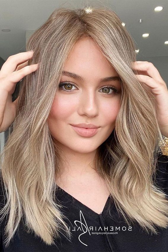 37 Best Blonde For Medium Length Haircuts : Beige Blonde With Waves I Take  You | Wedding Readings | Wedding Ideas | Wedding Dresses | Wedding Theme Throughout Most Current Blunt Beige Blonde Lob Haircuts (View 11 of 25)