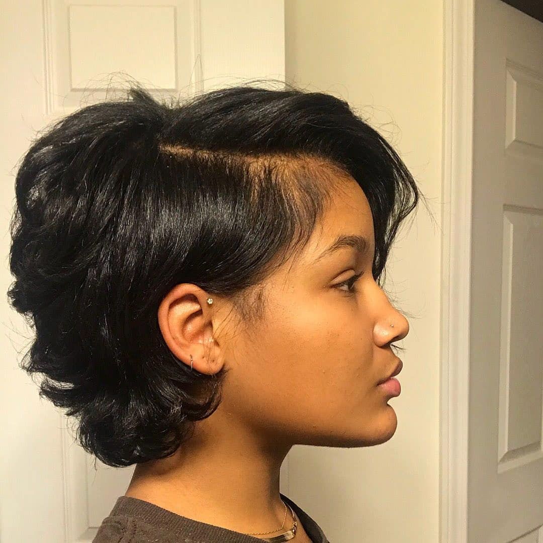 38 Short Hairstyles And Haircuts For Black Women – Stylesrant With Regard To Layered And Side Parted Hairstyles For Short Hair (View 2 of 25)