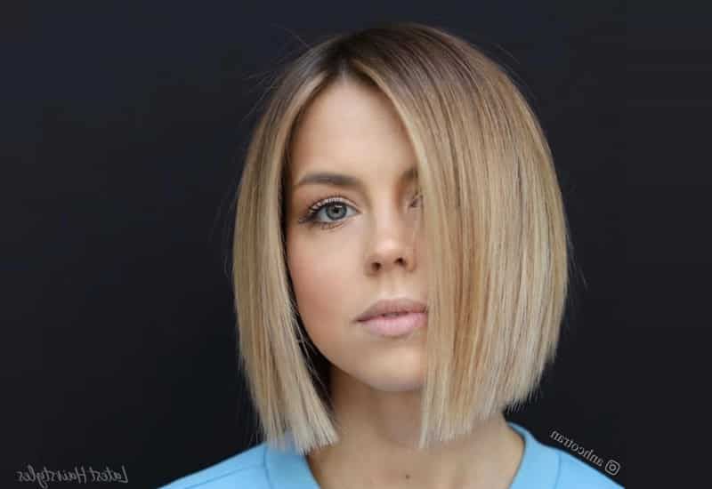 39 Best Blunt Cut Bob Haircuts For Every Face Shape With Side Parted Blunt Bob Hairstyles (View 6 of 25)