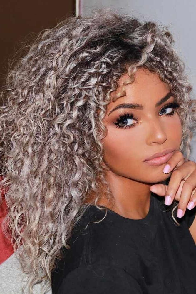 39 Hairstyles For Curly Hair For A Cute Look – Love Hairstyles Regarding Best And Newest Silver Loose Curls Haircuts (View 9 of 25)