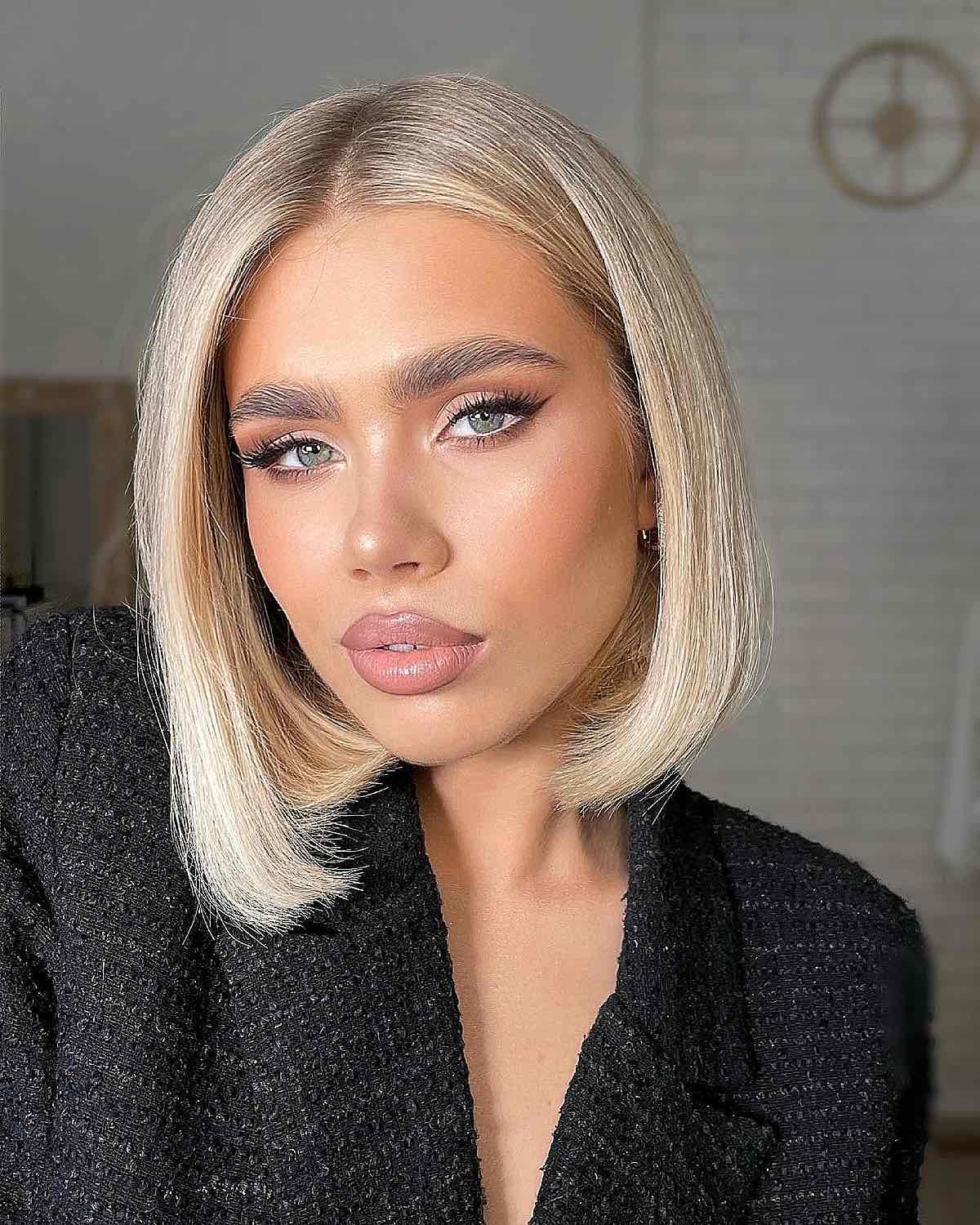 39 Straight Bob Haircut Ideas For A Simple & Chic Look Intended For Most Current Straight Angled Bob Haircuts (View 10 of 25)