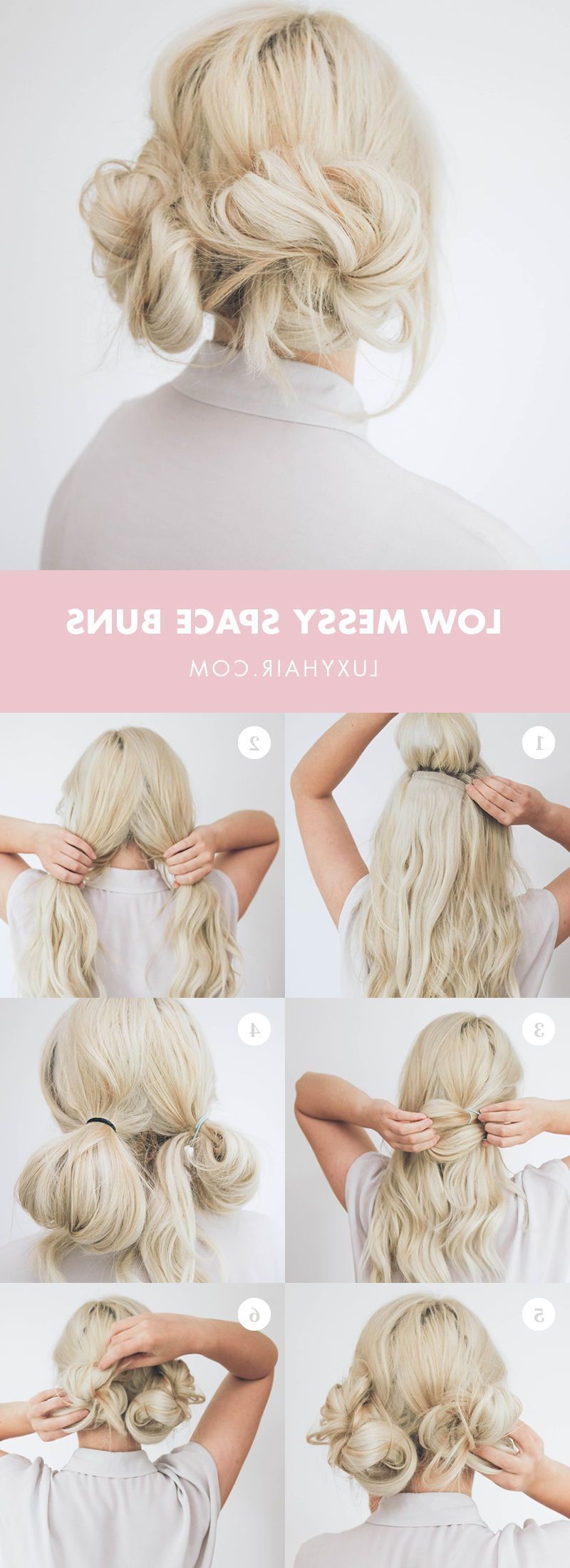 4 Easy Back To School Hairstyles | Space Buns Hair, Hair Styles, Medium  Hair Styles Pertaining To Most Up To Date Layered Medium Length Hairstyles With Space Buns (View 3 of 25)