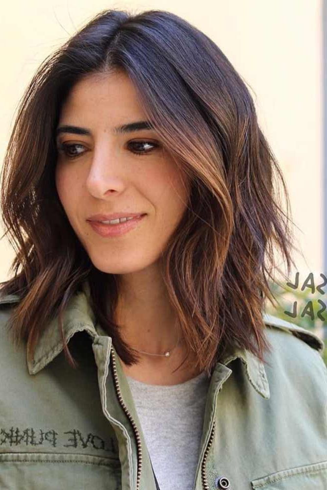 40 Chic Medium Length Layered Hair – Love Hairstyles In Current Middle Parted Medium Length Hairstyles (View 7 of 25)