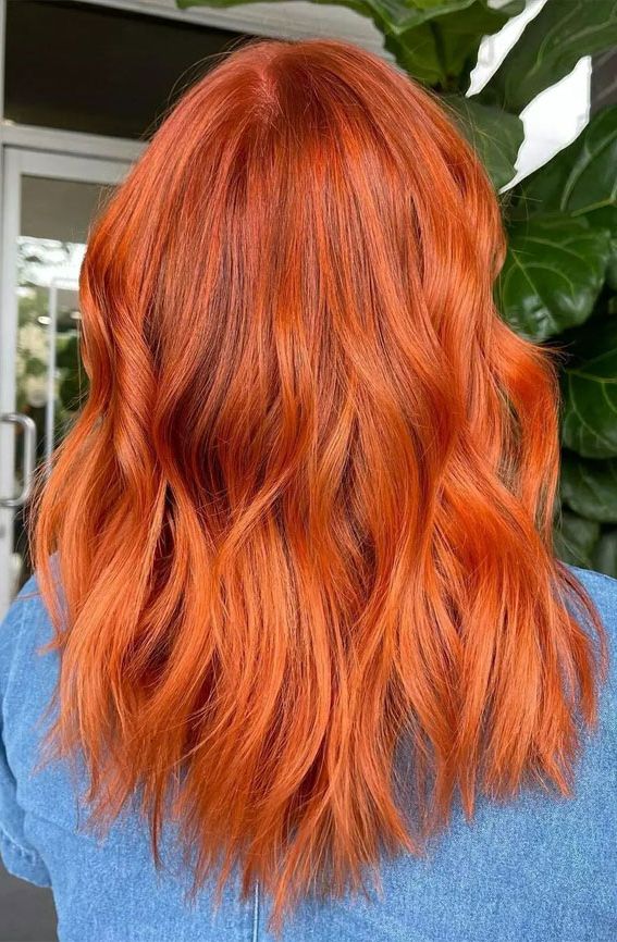 40 Copper Hair Color Ideas That're Perfect For Fall : Rich Copper Medium  Length Inside Most Recently Copper Medium Length Hairstyles (View 21 of 25)