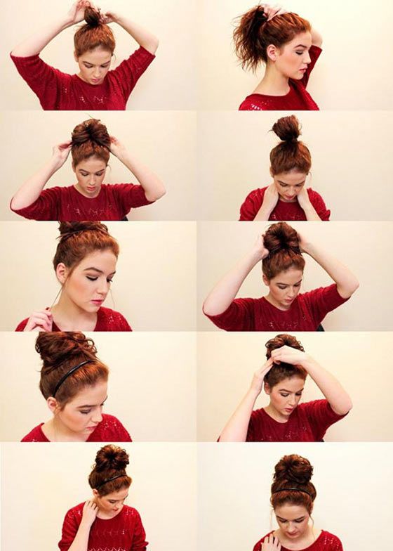 40 Quick And Easy Updos For Medium Hair With Regard To Most Recent Medium Length Hairstyles With Top Knot (Photo 19 of 25)