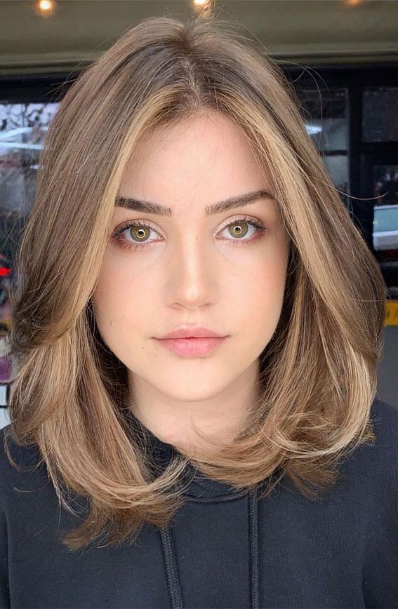 40 Trendy Haircuts For Women To Try In 2022 : Brown Sugar Long Bob Intended For Best And Newest Wavy Lob Haircuts With Caramel Highlights (View 25 of 25)