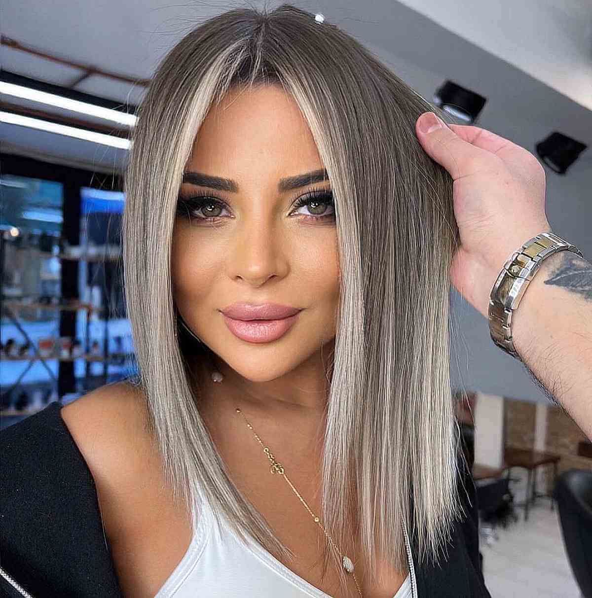 43 Flattering Middle Part Hairstyles Trending Right Now Throughout Current Middle Part Straight Haircuts (View 1 of 25)