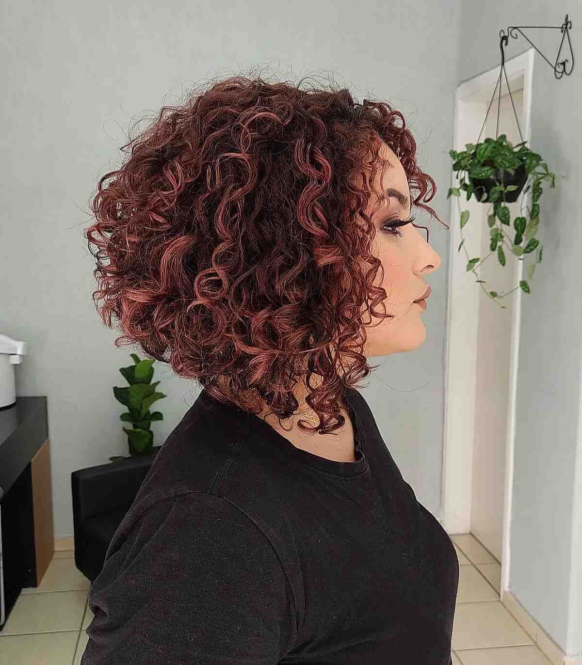 44 Curly Bob Hairstyles Trending Right Now Throughout Recent Inverted Magenta Lob Haircuts (View 25 of 25)