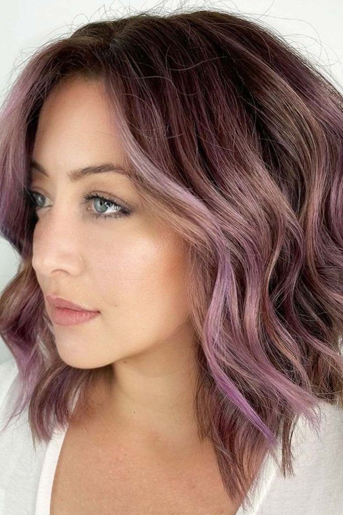45+ Versatile Medium Bob Haircuts To Try | Lovehairstyles In 2018 Purple Wavy Shoulder Length Bob Haircuts (View 3 of 25)