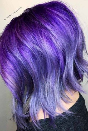 46 Purple Hair Styles That Will Make You Believe In Magic With Regard To Most Popular Purple Wavy Shoulder Length Bob Haircuts (View 9 of 25)