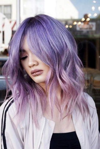 46 Purple Hair Styles That Will Make You Believe In Magic Within Best And Newest Purple Wavy Shoulder Length Bob Haircuts (View 6 of 25)