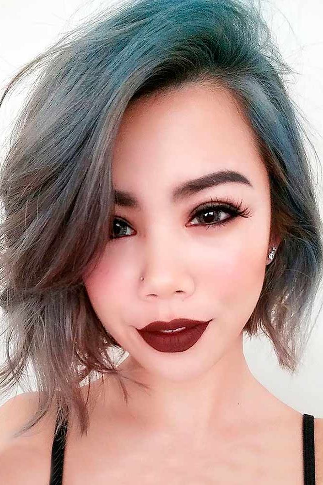 46 Sexy Asymmetrical Bob Haircuts | Lovehairstyles Pertaining To Messy Bob Hairstyles With A Deep Side Part (View 17 of 25)