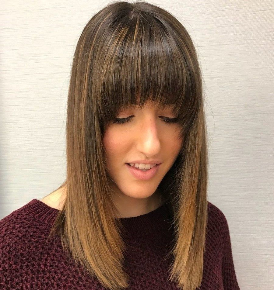 50 Best Haircuts For Long Faces In 2022 – Hair Adviser | Long Face  Hairstyles, Pin Straight Hair, Long Face Haircuts Intended For Most Recently Medium Length Haircuts With Arched Bangs (Photo 22 of 25)