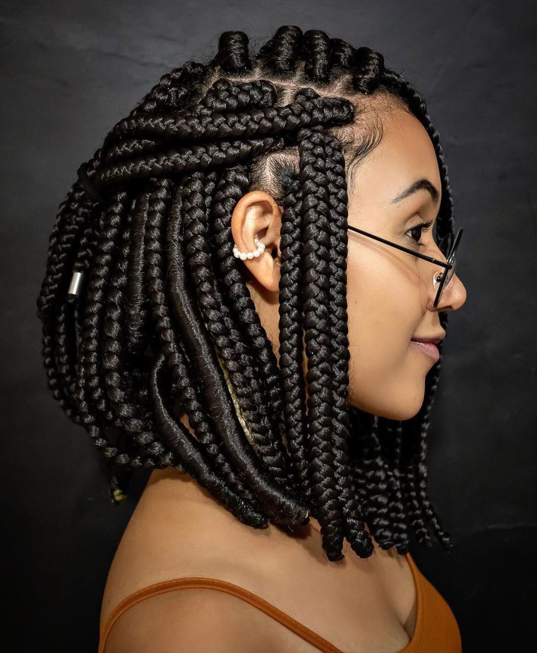 50 Box Braid Hairstyles Worth Trying This Year | Thrivenaija For Newest Big Braids Hairstyles For Medium Length Hair (View 19 of 25)