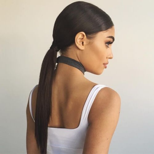 50 Coolest Ways To Sport A Ponytail Inside Most Recently Low Pony Hairstyles With Bangs (Photo 22 of 25)