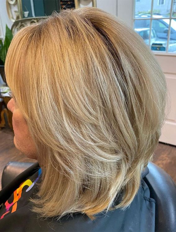 50+ Haircut & Hairstyles For Women Over 50 : Balayage + Babylight Layered  Bob With Textured Bob Hairstyles With Babylights (View 11 of 25)