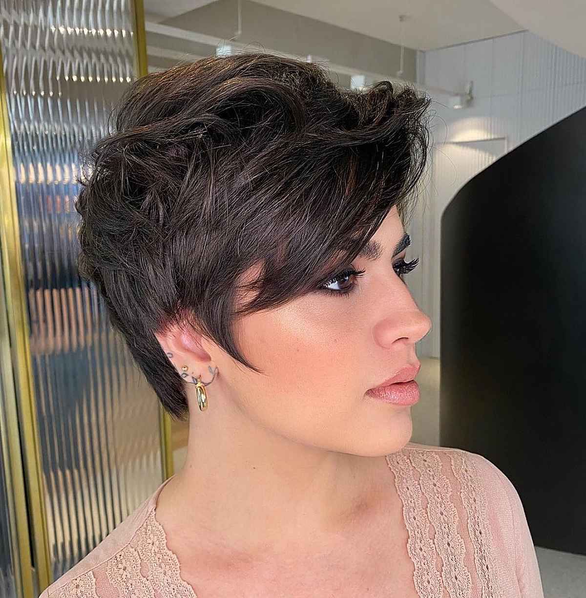 50 Hottest Long Pixie Cut Ideas Aka The "lixie" Within Side Swept Long Layered Pixie Hairstyles (View 6 of 25)