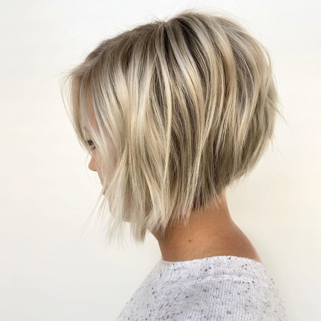 50+ Inverted Bob Haircuts Women Are Getting In 2022 Inside Current Icy Blonde Inverted Bob Haircuts (View 11 of 25)