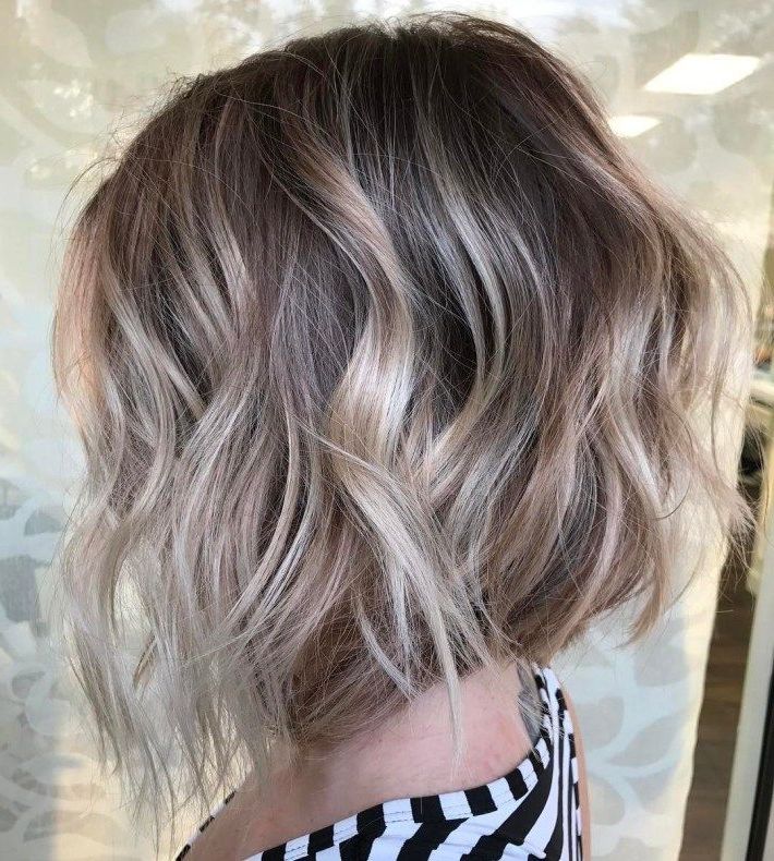 50 Latest A Line Bob Haircuts To Inspire Your Hair Makeover – Hair Adviser  | Blonde Balayage Bob, Lob Hairstyle, A Line Haircut Throughout Newest A Line Blonde Wavy Lob Haircuts (View 5 of 25)