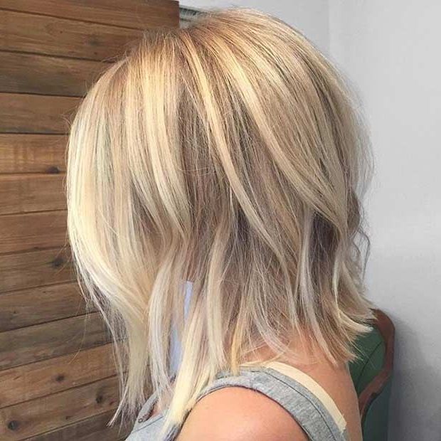 51 Gorgeous Long Bob Hairstyles – Stayglam | Hair Styles, Medium Length Hair  Styles, Haircuts For Fine Hair With Regard To Latest A Line Blonde Wavy Lob Haircuts (View 2 of 25)