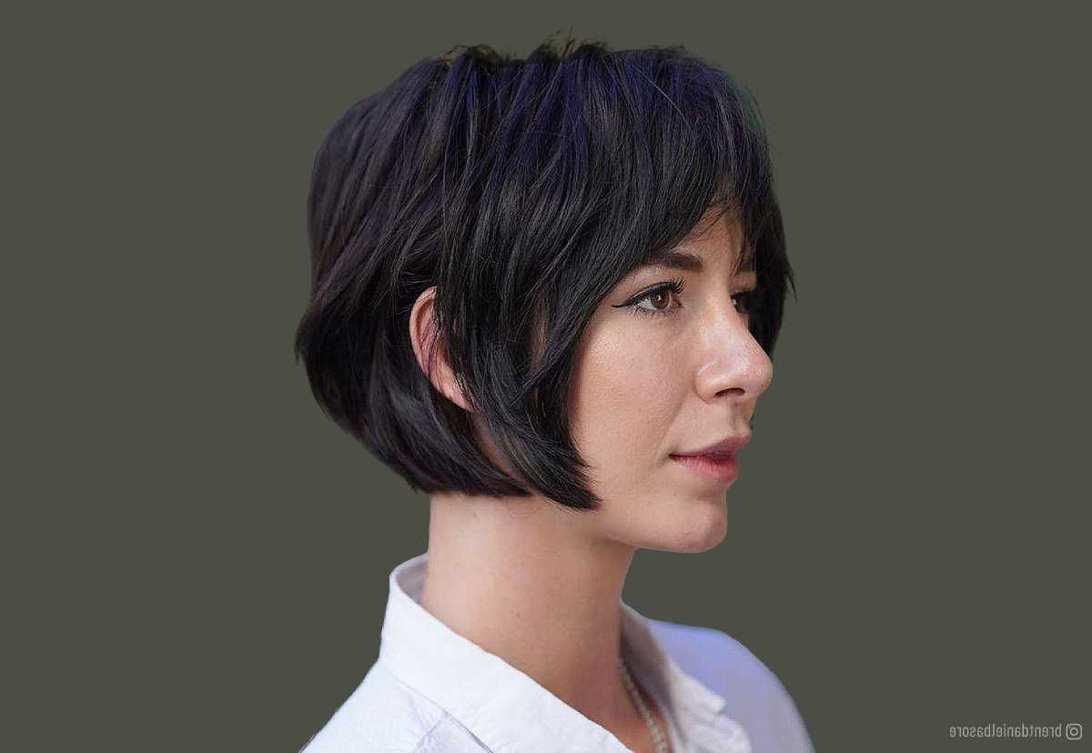 52 Chic Short Bob Haircuts With Bangs For Super Volume Short Bob Hairstyles (View 22 of 25)