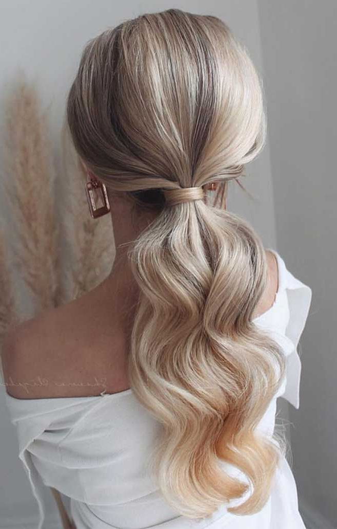 53 Best Ponytail Hairstyles { Low And High Ponytails } To Inspire Inside 2018 Low Pony Hairstyles With Bangs (Photo 24 of 25)