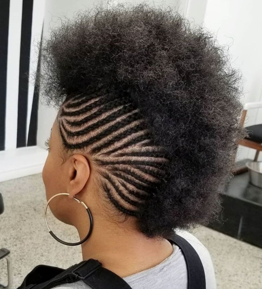 60 Easy Protective Hairstyles For Natural Hair To Try Asap | Natural Hair  Mohawk, Braided Mohawk Hairstyles, Natural Hair Braids Pertaining To Braided Mohawk Hairstyles For Short Hair (View 14 of 25)
