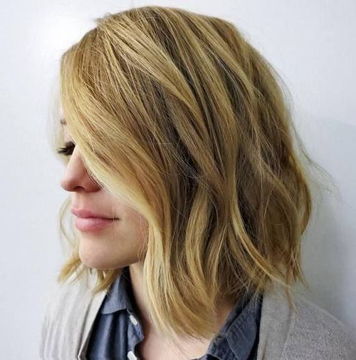 60 Inspiring Long Bob Hairstyles And Haircuts | Long Bob Hairstyles, Long  Bob Haircuts, Loose Waves Hair Within Best And Newest Side Parted Angled Chocolate Lob Haircuts (View 8 of 25)