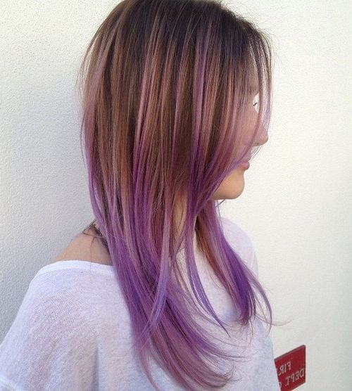 60 Trendy Ombre Hairstyles 2022 – Brunette, Blue, Red, Purple, Blonde Regarding Recent Brunette To Mauve Ombre Hairstyles For Long Wavy Bob (View 23 of 25)