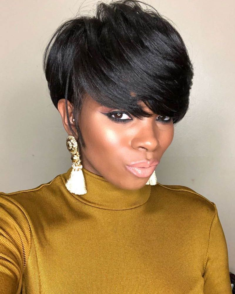 61 Attractive Short Hairstyles For Black Women: Illustrated Guide For Side Parted Pixie Hairstyles With An Undercut (View 14 of 25)