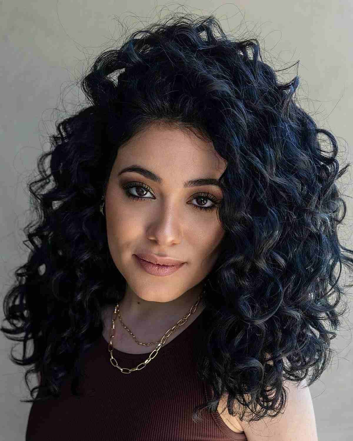 62 Best Shoulder Length Curly Hair Cuts & Styles In 2022 Regarding 2018 Layered Curly Medium Length Hairstyles (View 19 of 25)