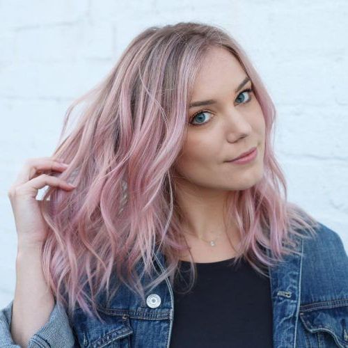 Featured Photo of 25 the Best Pink Balayage Haircuts for Wavy Lob