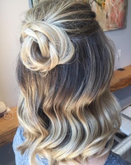 7 Ridiculously Easy Half Up, Half Down Bun Ideas In Most Popular Messy Medium Half Up Hairstyles (View 18 of 25)