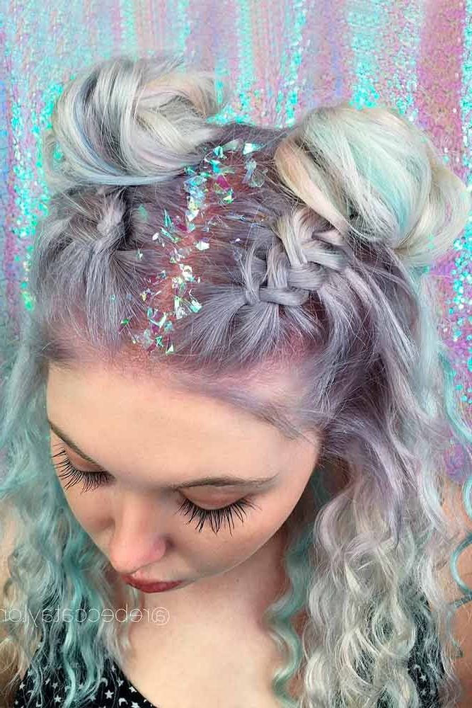 8 Space Hair Buns To Conquer The Universe | Space Hair, Thick Hair Styles, Hair  Styles Regarding Current Layered Medium Length Hairstyles With Space Buns (View 15 of 25)