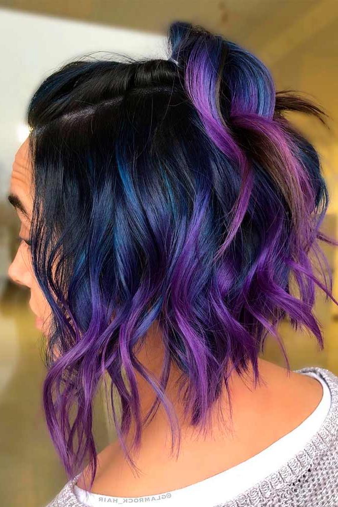 80+ Inverted Bob Ideas To Keep Up With Trends – Glaminati With 2018 Purple Wavy Shoulder Length Bob Haircuts (View 23 of 25)