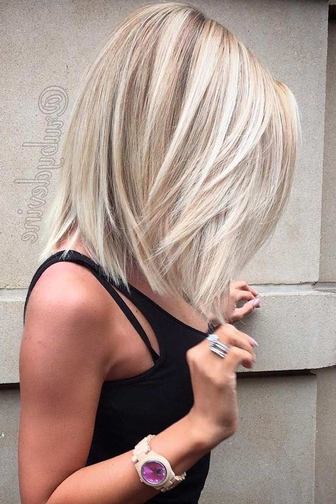 86 Superb Medium Length Hairstyles For An Amazing Look | Cabelo Lindo, Hair  Hair, Cabelo With Most Up To Date Shoulder Length Blonde Bob Haircuts (View 2 of 25)
