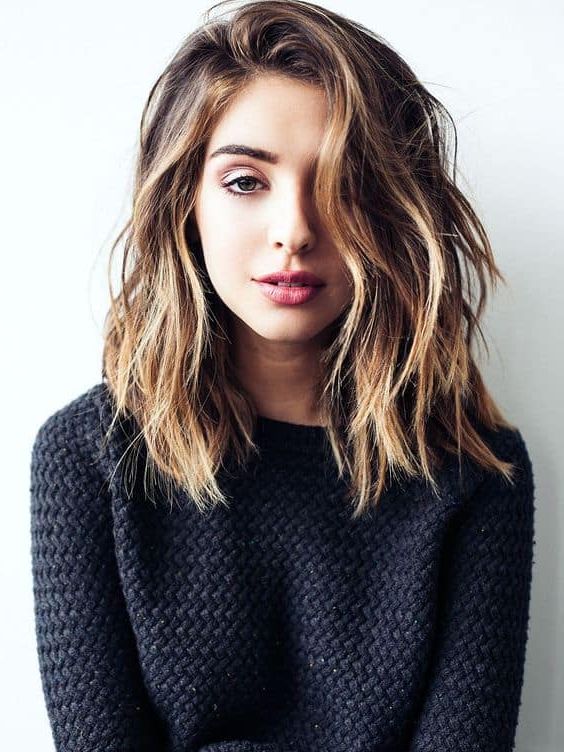 95 Long Bob Hairstyles You Must Wear In 2020 For Best And Newest Side Parted Angled Chocolate Lob Haircuts (View 22 of 25)